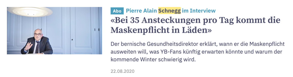 Interview mit Pierre Alain Schnegg